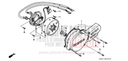 PANNEAU CARTER-MOTEUR G./ GENERATRICE CR80RM de 1991